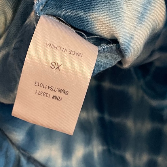 Blue Tie-Dye Women's Top - Picture 3 of 5